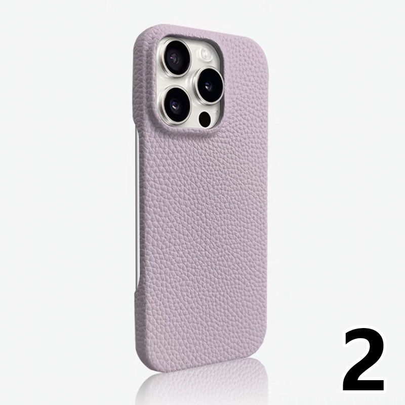 Lychee pattern mobile phone case + original phone feel + four corners anti-fall