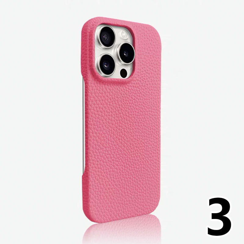 Lychee pattern mobile phone case + original phone feel + four corners anti-fall