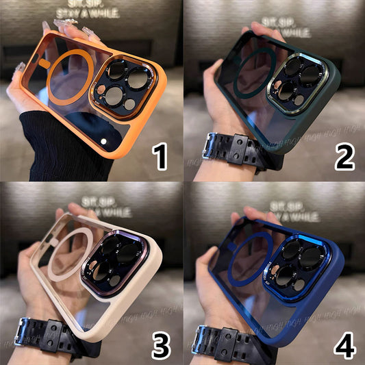 Magnetic style + fine hole letter lens + silicone edge anti-fall